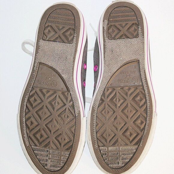 Converse All Star Gray Purple Shoes Sneakers - Picture 4 of 4